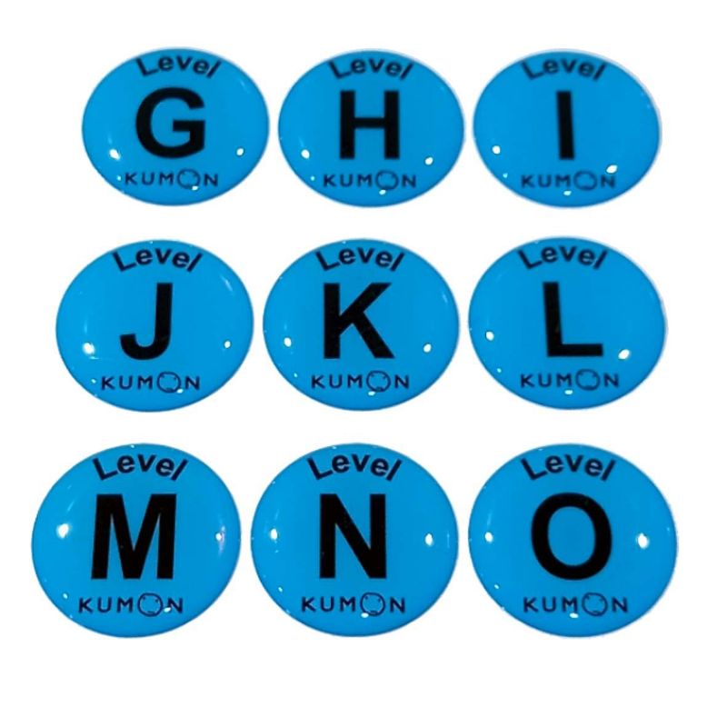 KUMON Level Grade blue 27mm Round